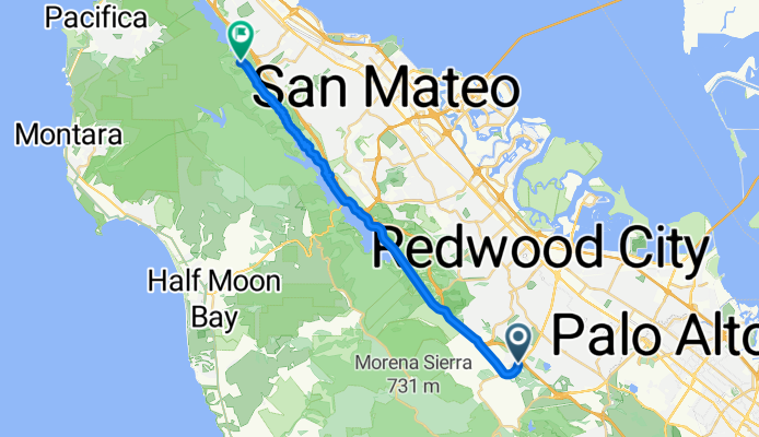 From Redwood City to Half Moon Bay