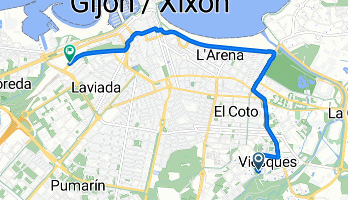 Calle de Corín Tellado, Gijón a Gijón