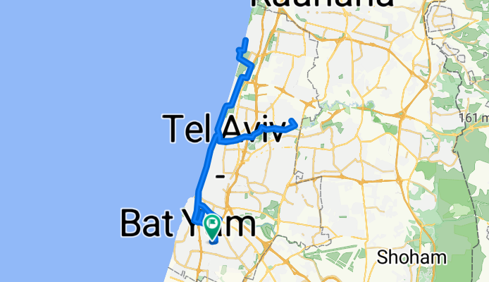 רח׳ ד"ר משה בילינסון, חולון to רח׳ ד"ר משה בילינסון, חולון