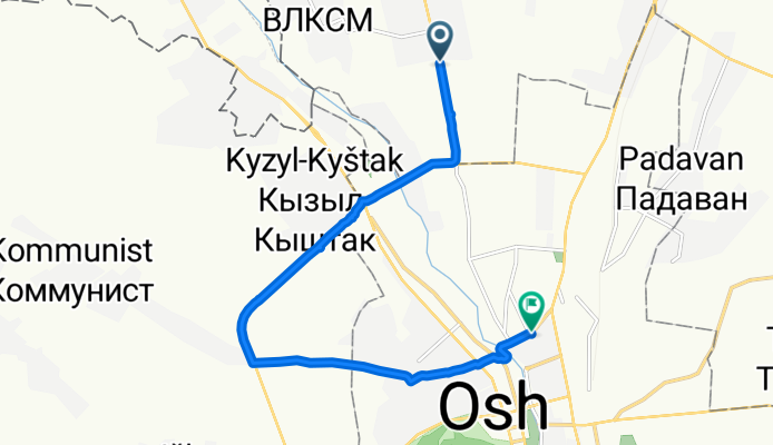 Ошская область до Ош