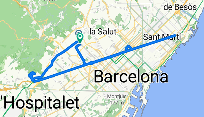 Carrer de Sant Gervasi de Cassoles, Barcelona a Carrer de Castanyer, Barcelona