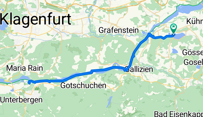 Westuferstraße, St. Kanzian am Klopeiner See nach Westuferstraße, St. Kanzian am Klopeiner See