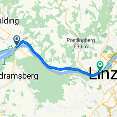 Uferweg, Wilhering to Fiedlerstraße, Linz