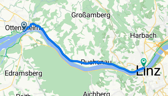 Uferweg, Wilhering to Fiedlerstraße, Linz