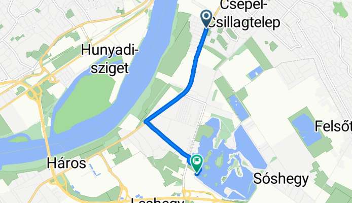 II Rákóczi Ferenc utca, Budapest - Napsugár utca, Szigetszentmiklós