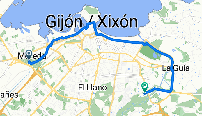 Avenida Jos茅 Madre Palacio 脕lvarez, Gij贸n a Calle de Cor铆n Tellado, Gij贸n