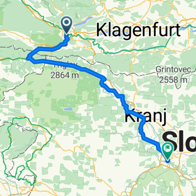 8. Mai-Platz, Villach nach Erjavčeva cesta, Ljubljana