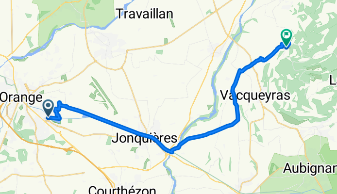 Rue de Meyne Claire, Orange nach Rue du Fond du Sac, Gigondas