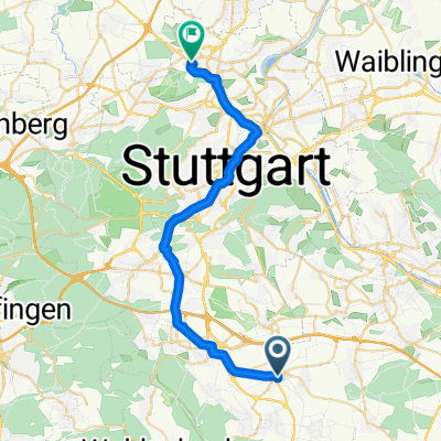 Ulrichstraße, Filderstadt to Porscheplatz, Stuttgart