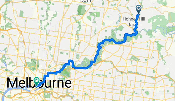 Youth Rd, Eltham to Collins St, Melbourne