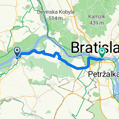 Bischof-Durkowitsch-Weg, Bad Deutsch-Altenburg to Viedenská cesta, Bratislava V