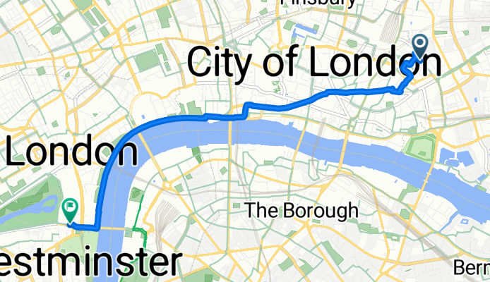 Wentworth Street, London to Horse Guards Road, London