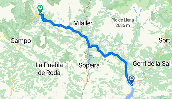 From La Pobla de Segur to Castejón de Sos