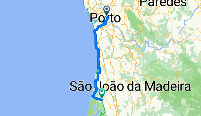 Praça do Mq de Pombal, Porto naar Rua Elías Garçia, Ovar