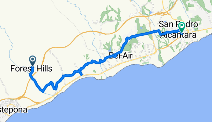 Route to Bulevar San Pedro Alcantara