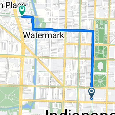 Monument Circle to West Saint Clair Street