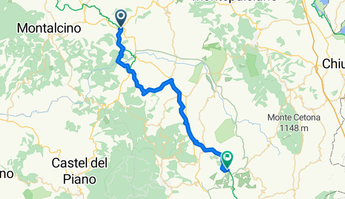 Via Duccio di Buoninsegna, San Quirico d'Orcia nach Via degli Orti, Radicofani