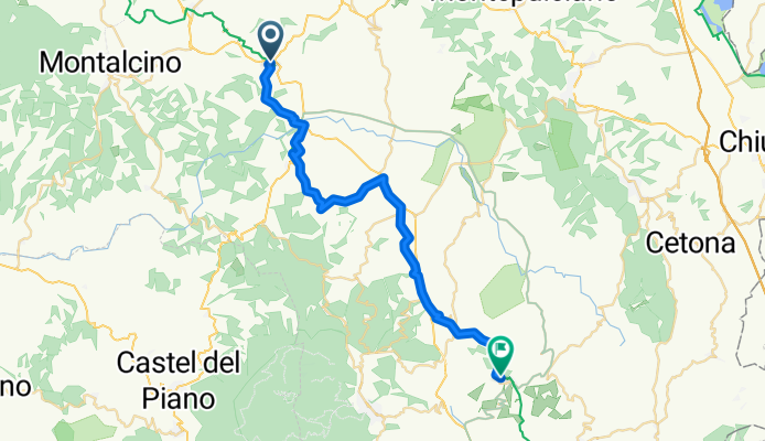 Via Duccio di Buoninsegna, San Quirico d'Orcia nach Via Odoardo Luchini, Radicofani