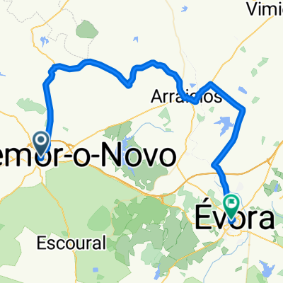 Avenida de Gago Coutinho, Montemor-o-Novo to Avenida D Nuno Álvares Pereira, Évora
