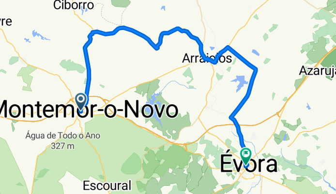 Avenida de Gago Coutinho, Montemor-o-Novo to Avenida D Nuno Álvares Pereira, Évora