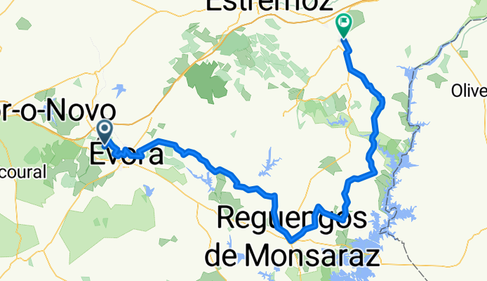 União das freguesias de Nossa Senhora da Tourega e Nossa Senhora de Guadalupe, N Senhora de Guadalupe to Praça da República, Vila Viçosa