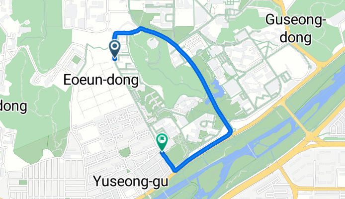 대학로291번가길, 대전광역시 to 대학로291번가길, 대전광역시