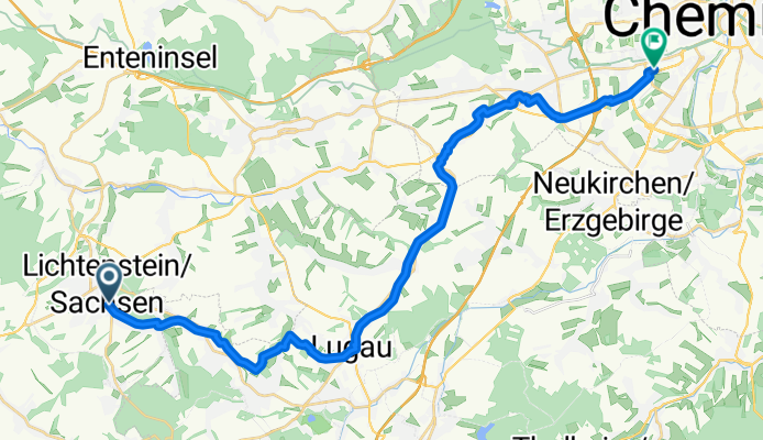 Sonnenwinkel, Lichtenstein/Sachsen nach Neefestraße, Chemnitz