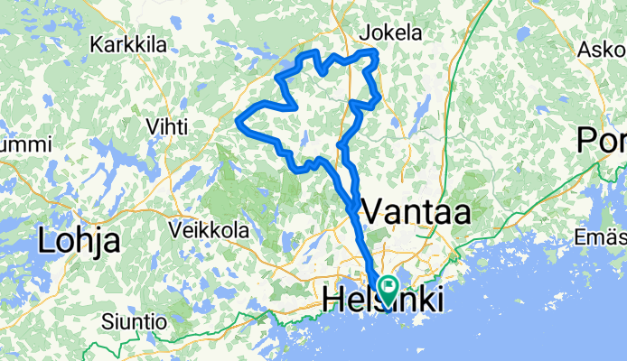 Route in Helsinki