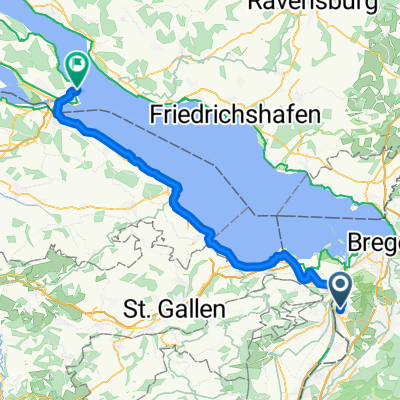 Route nach Konstanz von Lustenau