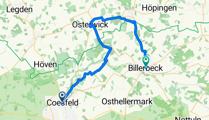 Sandsteinroute Coesfeld bis Billerbeck