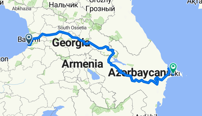 Von Batumi bis Bakı