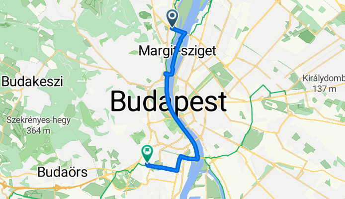 Route to Budapest-Kelenföld