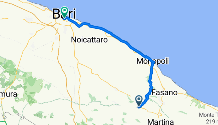 Via Giovanni Sumerano, Alberobello to Via Vito Nicola di Tullio, Bari