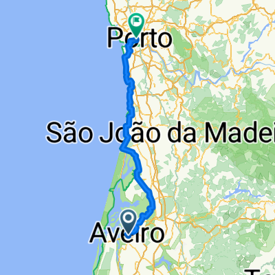 Travessa do Dispensário, Aveiro naar Rua da Boavista, Porto