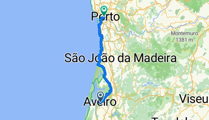 Travessa do Dispensário, Aveiro naar Rua da Boavista, Porto