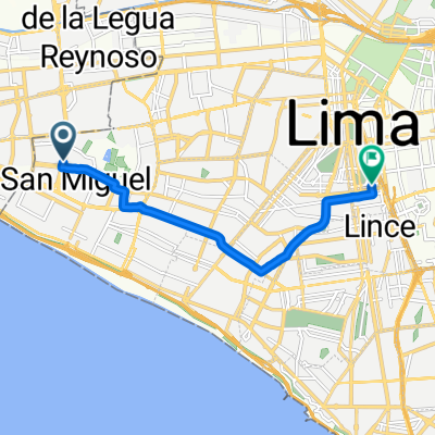 Lima to Jirón Parque de la Reserva, Lima