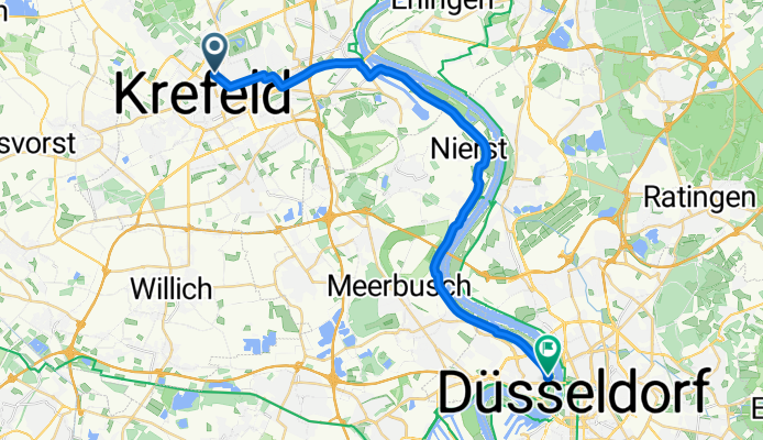 Von Krefeld bis Düsseldorf