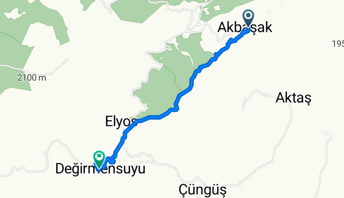 Çüngüş, Akbaşak - Elyos - Değirmensuyu Trekking Route
