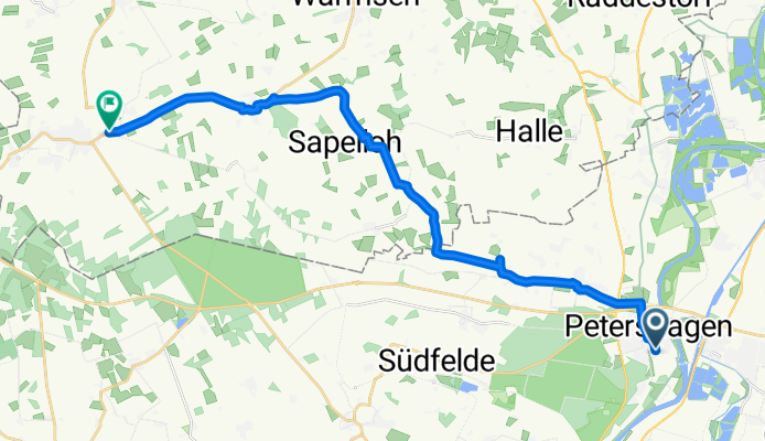 Höckriges Feld, Petershagen nach Hauptstraße, Diepenau