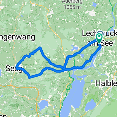 Lechbruck-Roßhaupten-Seeg-Roßhaupten-Lechbruck (über Lanlaufloipe)