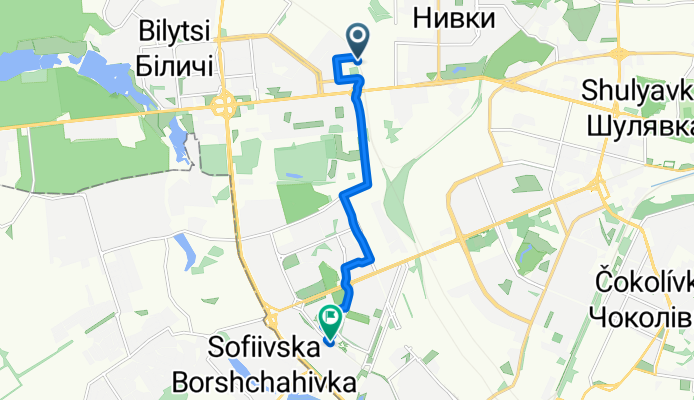 От вулиця Василя Степанченка 1А до бульвар Миколи Руденка