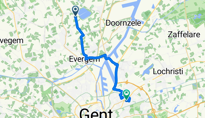 Volpenswege, Evergem naar Gustaaf Carelshof, Gent