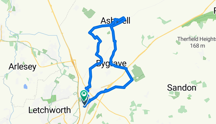 Route in Baldock via Ashwell