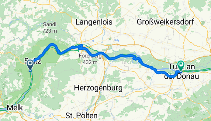 L7140, Spitz an der Donau to Minoritenplatz, Tulln an der Donau