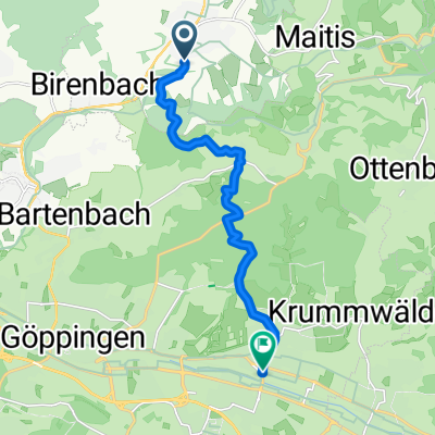 Von Wäschenbeuren bis Eislingen/Fils