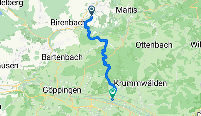 Von Wäschenbeuren bis Eislingen/Fils