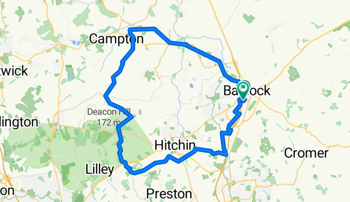 30 mile Baldock-Shefford-Hitchin-Letchworth