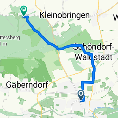 Ernst-Thälmann-Straße, Weimar nach An der Schule, Ettersburg