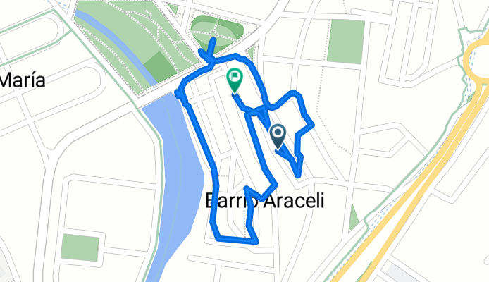 Calle Ntra Sra del Río, Almería a Calle de la Virgen de Siracusa, Almería