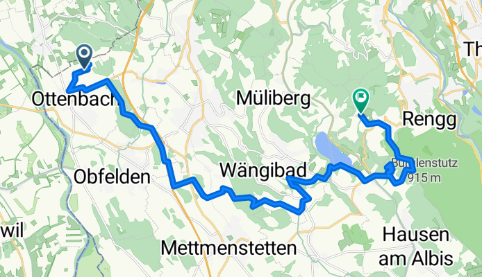 Rütihof, Ottenbach nach Naturfreundeweg, Langnau am Albis